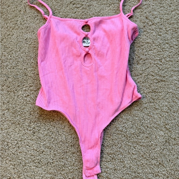Princess Polly Pink Bodysuit with Spaghetti Straps - Picture 1 of 5